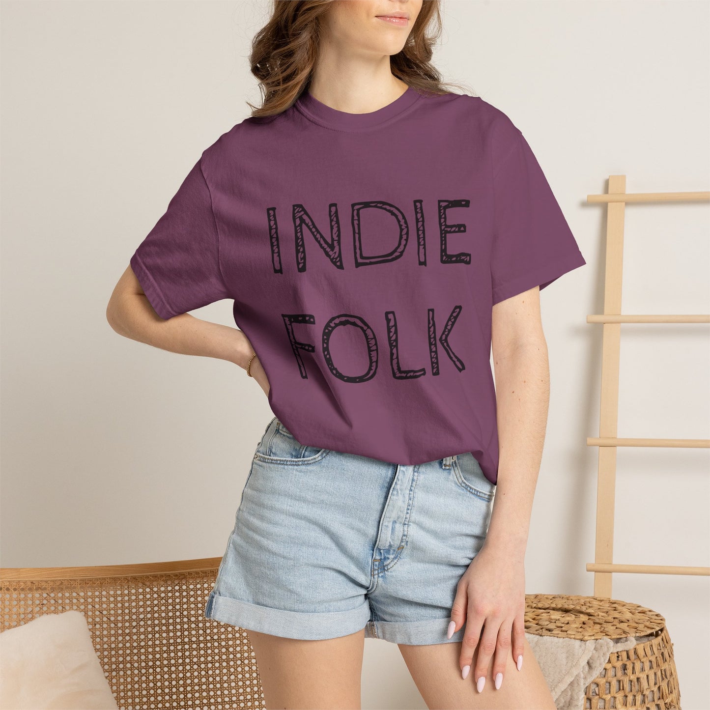 Indie Folk Graphic T-Shirt — Vintage Hand-Drawn Band Tee