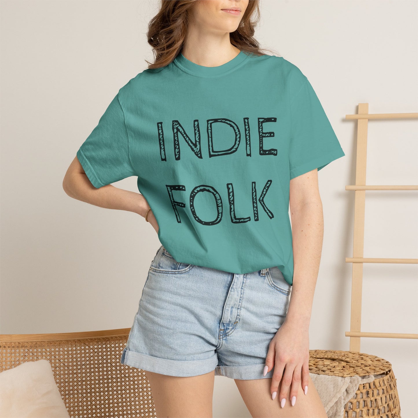 Indie Folk Graphic T-Shirt — Vintage Hand-Drawn Band Tee