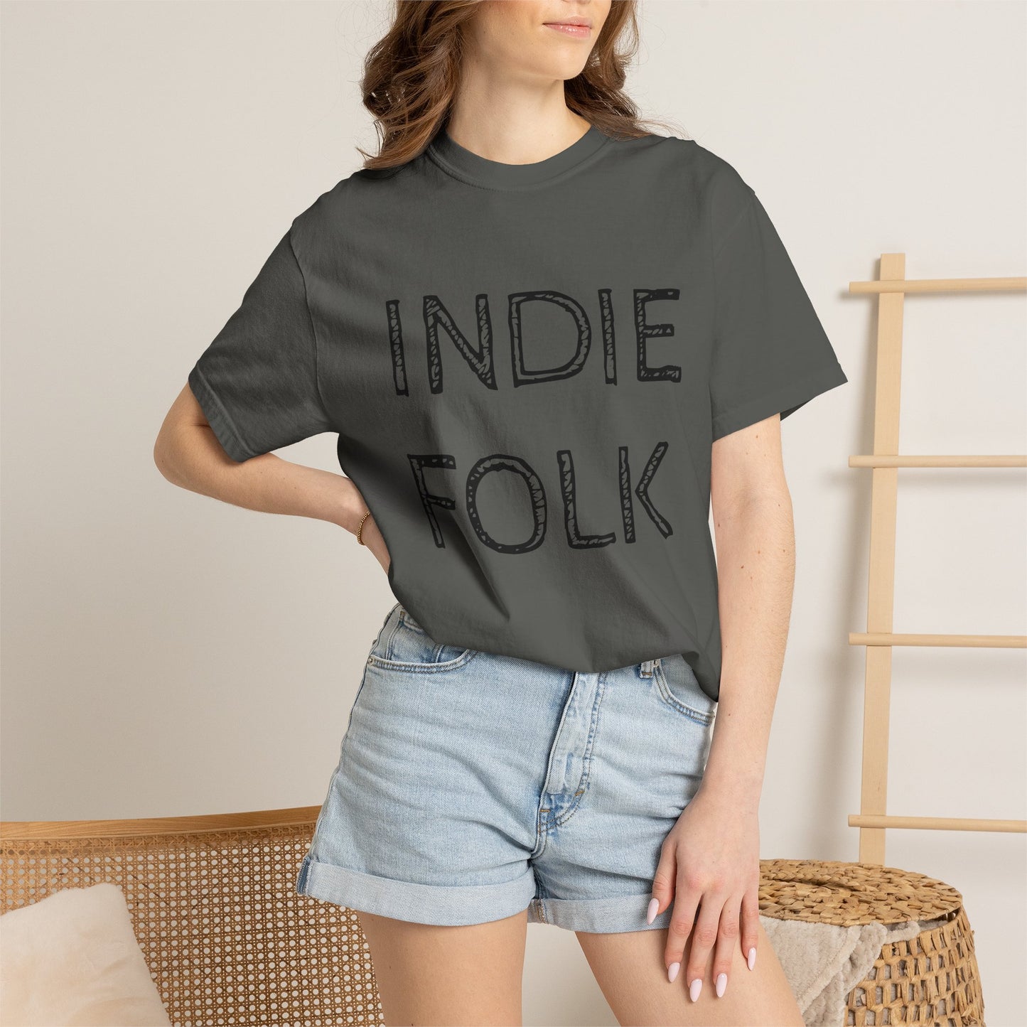 Indie Folk Graphic T-Shirt — Vintage Hand-Drawn Band Tee