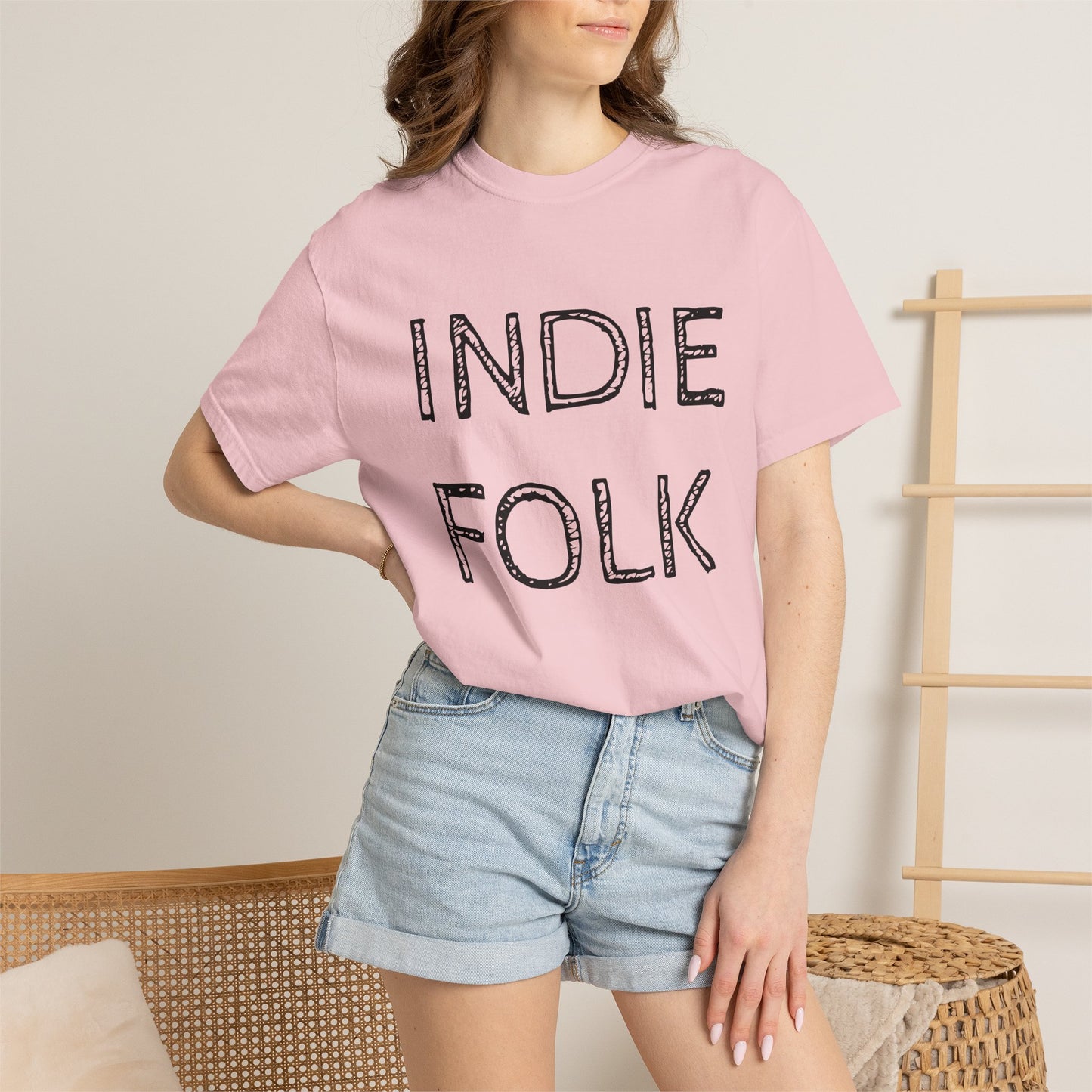 Indie Folk Graphic T-Shirt — Vintage Hand-Drawn Band Tee