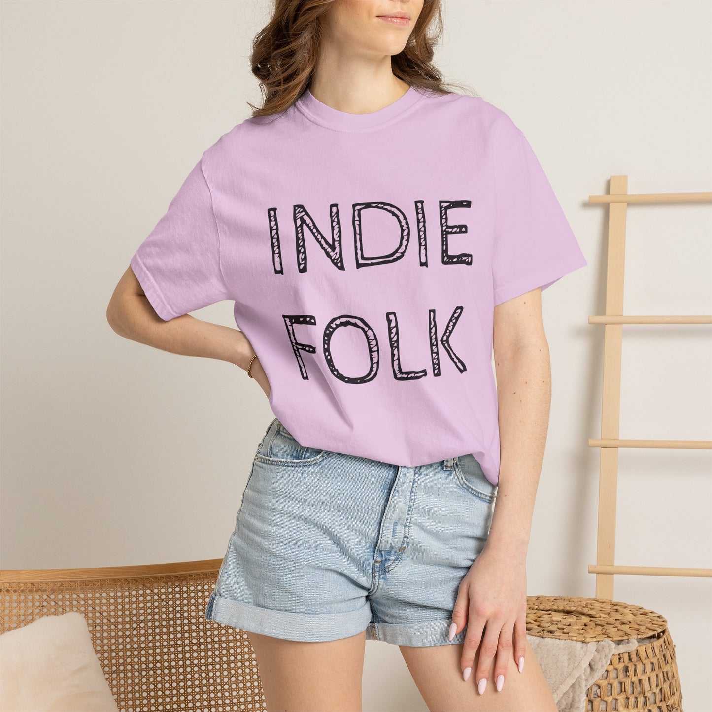Indie Folk Graphic T-Shirt — Vintage Hand-Drawn Band Tee