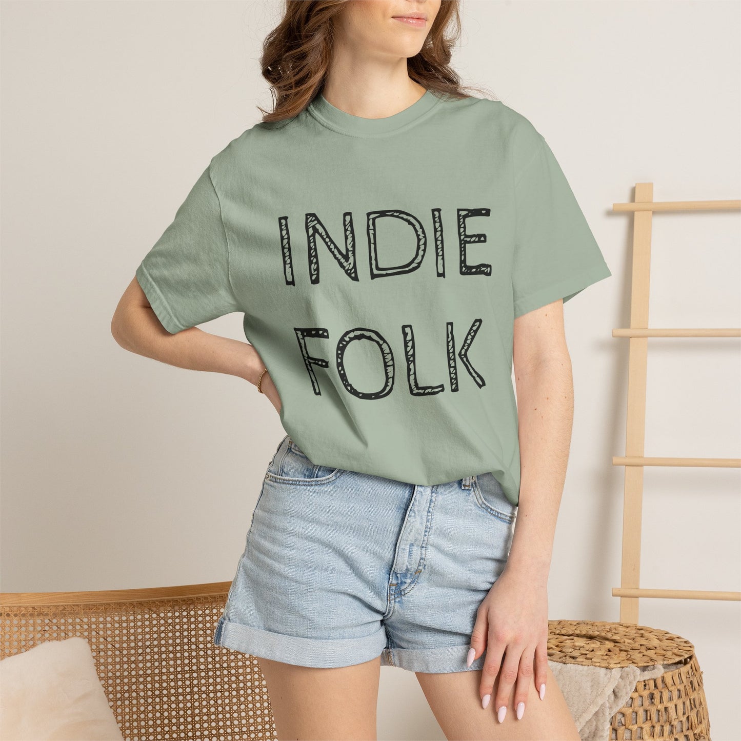 Indie Folk Graphic T-Shirt — Vintage Hand-Drawn Band Tee