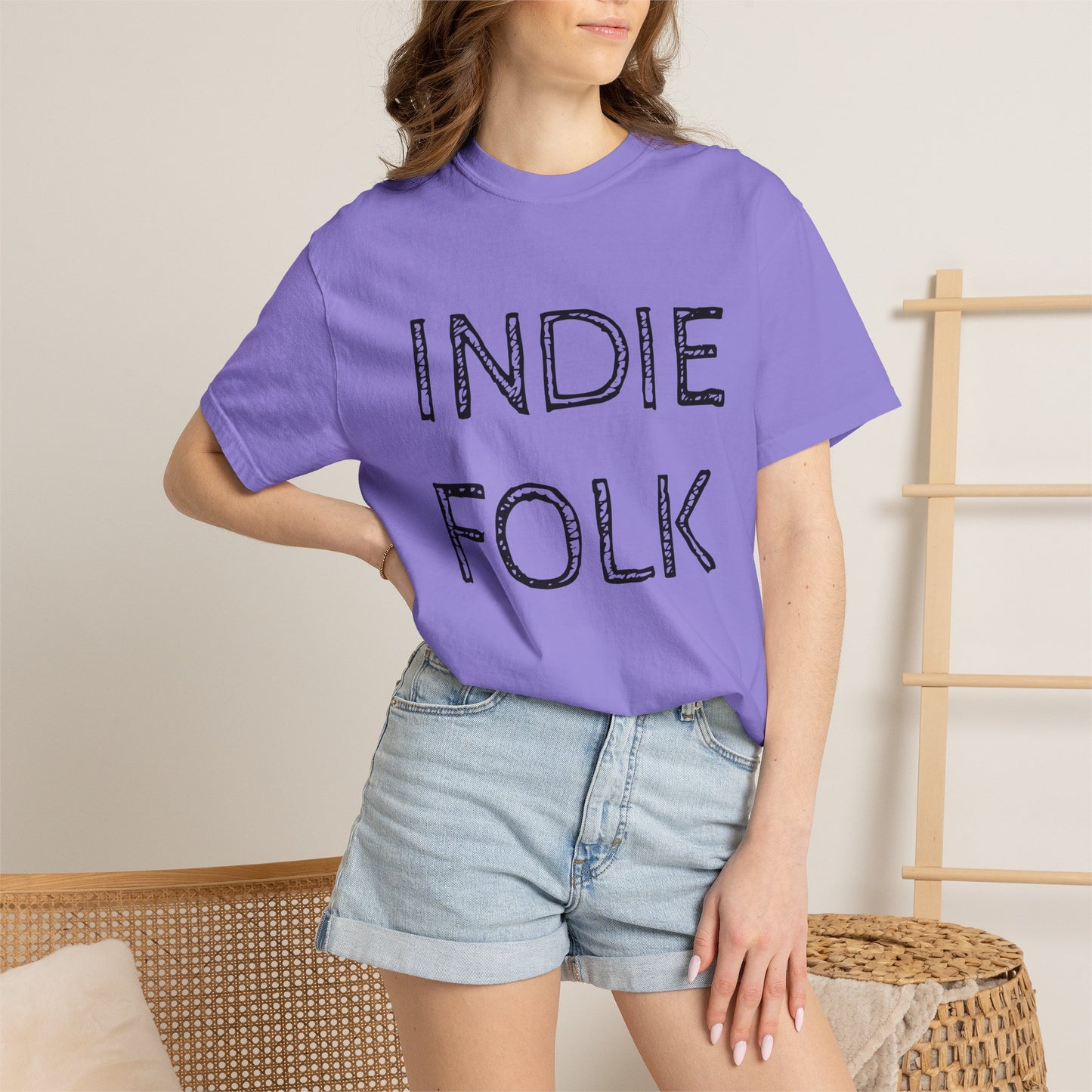 Indie Folk Graphic T-Shirt — Vintage Hand-Drawn Band Tee