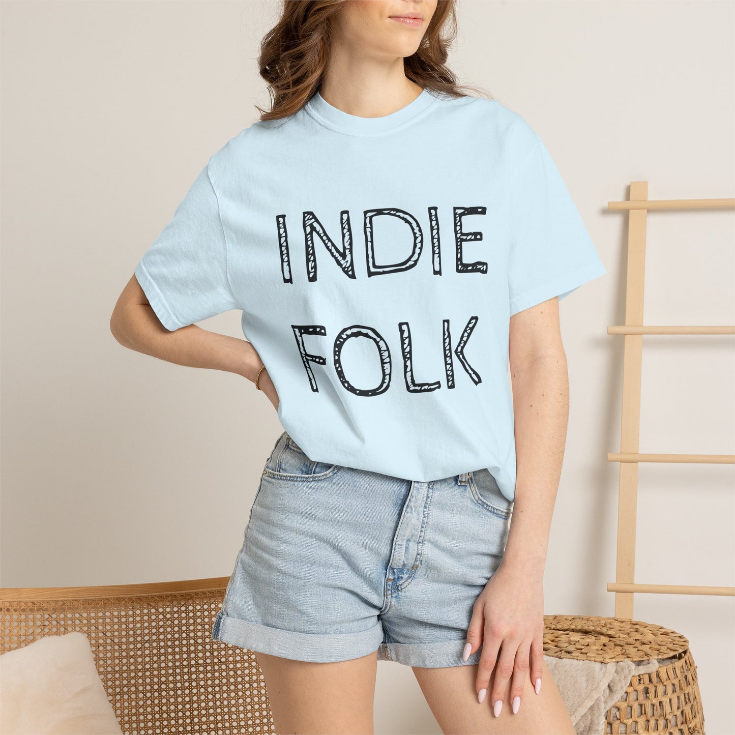 Indie Folk Graphic T-Shirt — Vintage Hand-Drawn Band Tee