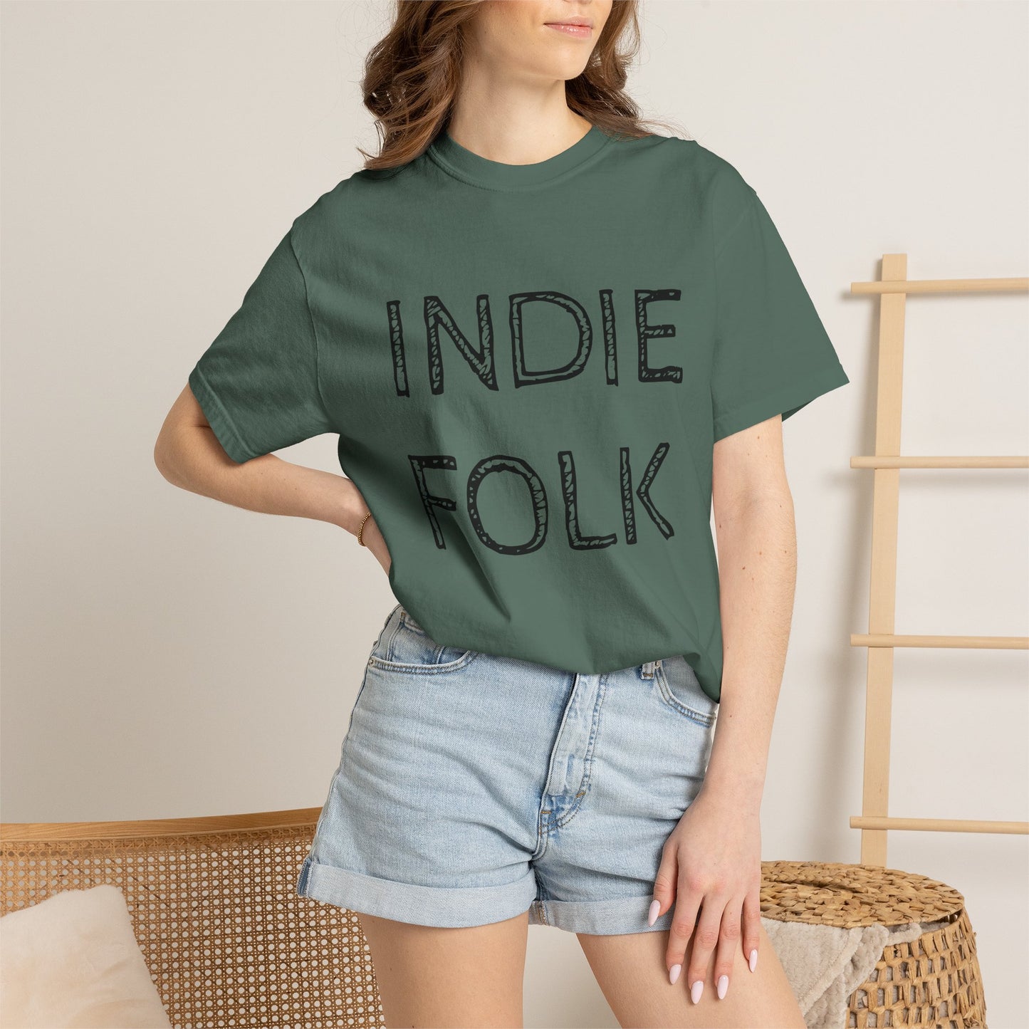 Indie Folk Graphic T-Shirt — Vintage Hand-Drawn Band Tee